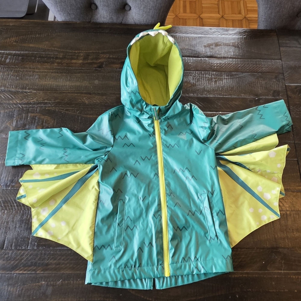 Cat & Jack Dino Dragon Winged Raincoat, 3T